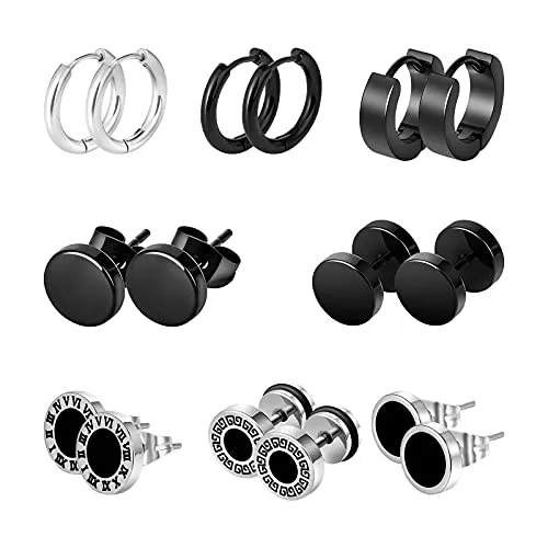 Goth Punk Stainless Steel Earrings