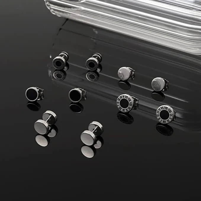 Goth Punk Stainless Steel Earrings