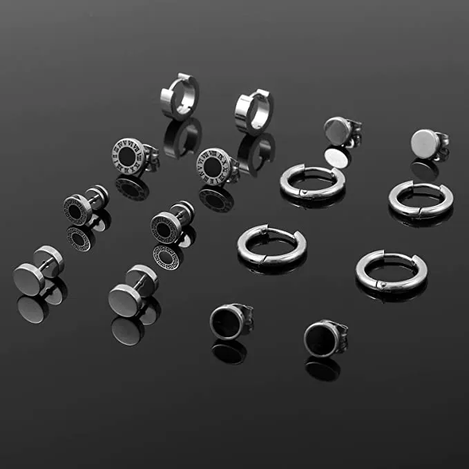 Goth Punk Stainless Steel Earrings