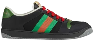 Gucci Screener Suede 'Black Green' Sneakers for Men