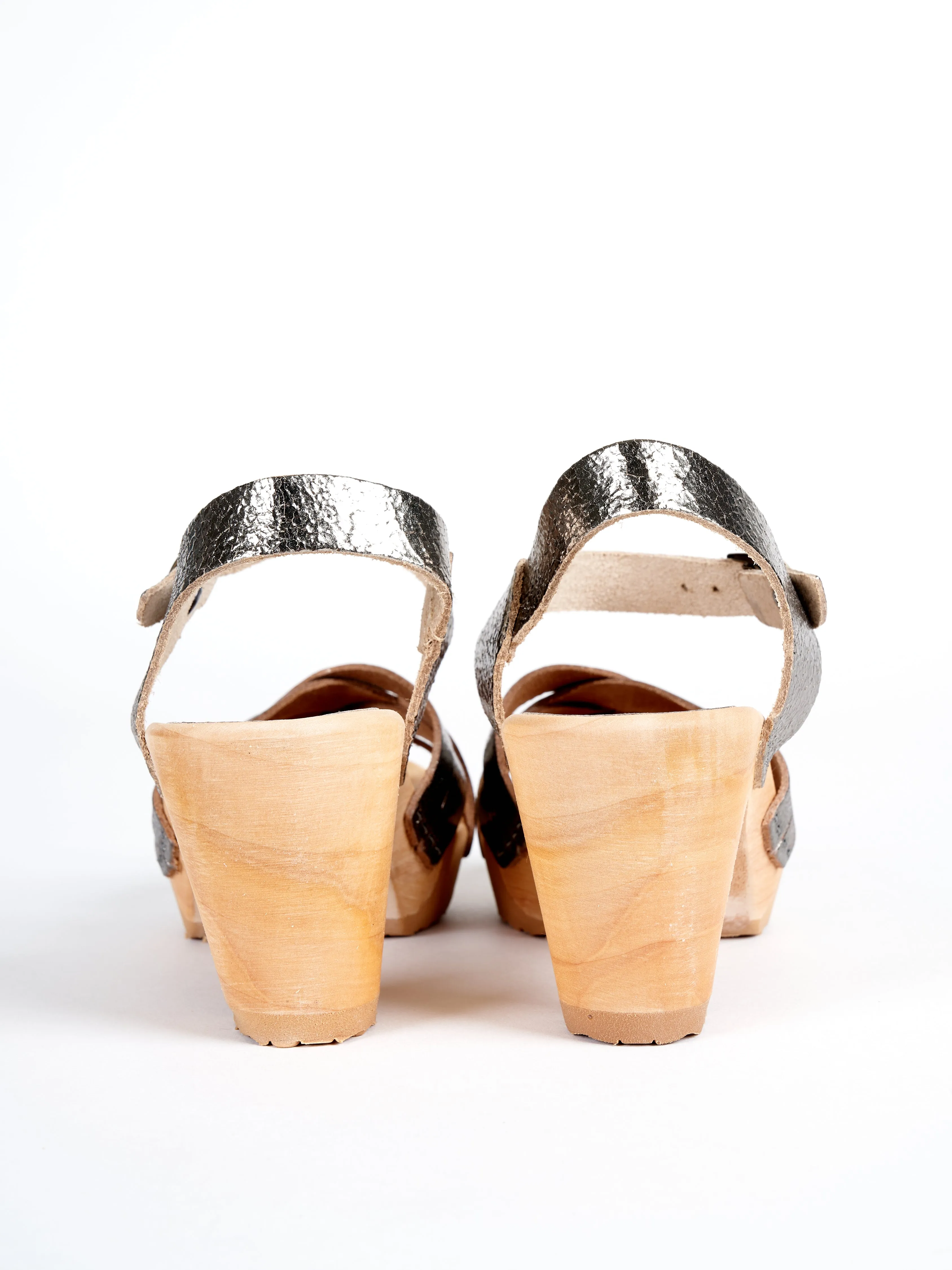 high heel clog sandal - plomb
