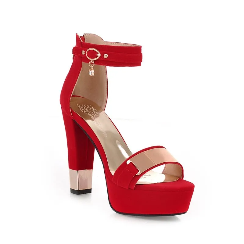 High Heels Suede Fashion Sandals