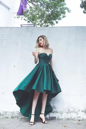 High Low Sweet Heart Satin Fashion Homcoming Dresses Prom dresses PG106