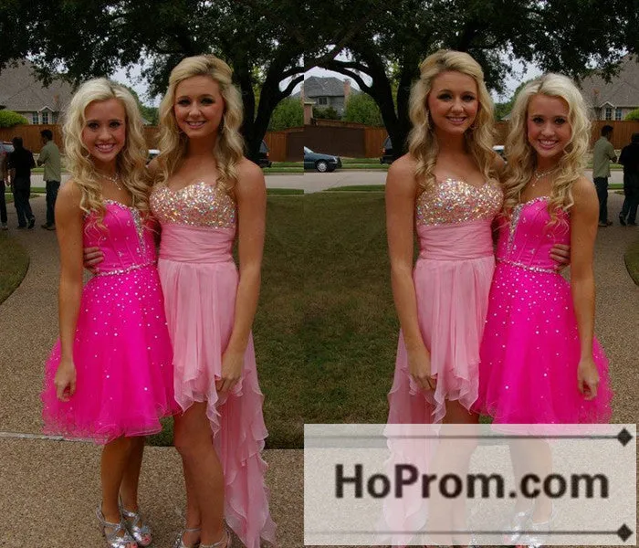 High Low Sweetheart Chiffon Prom Dresses Homecoming Dresses