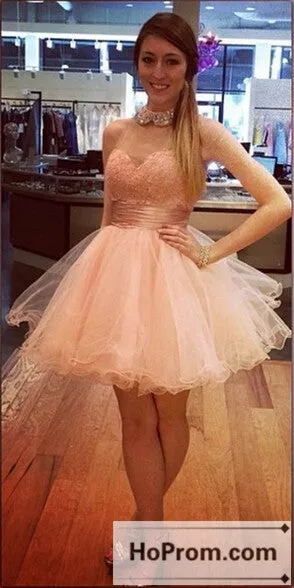 High Neck Short Tulle Prom Dresses Homecoming Dresses