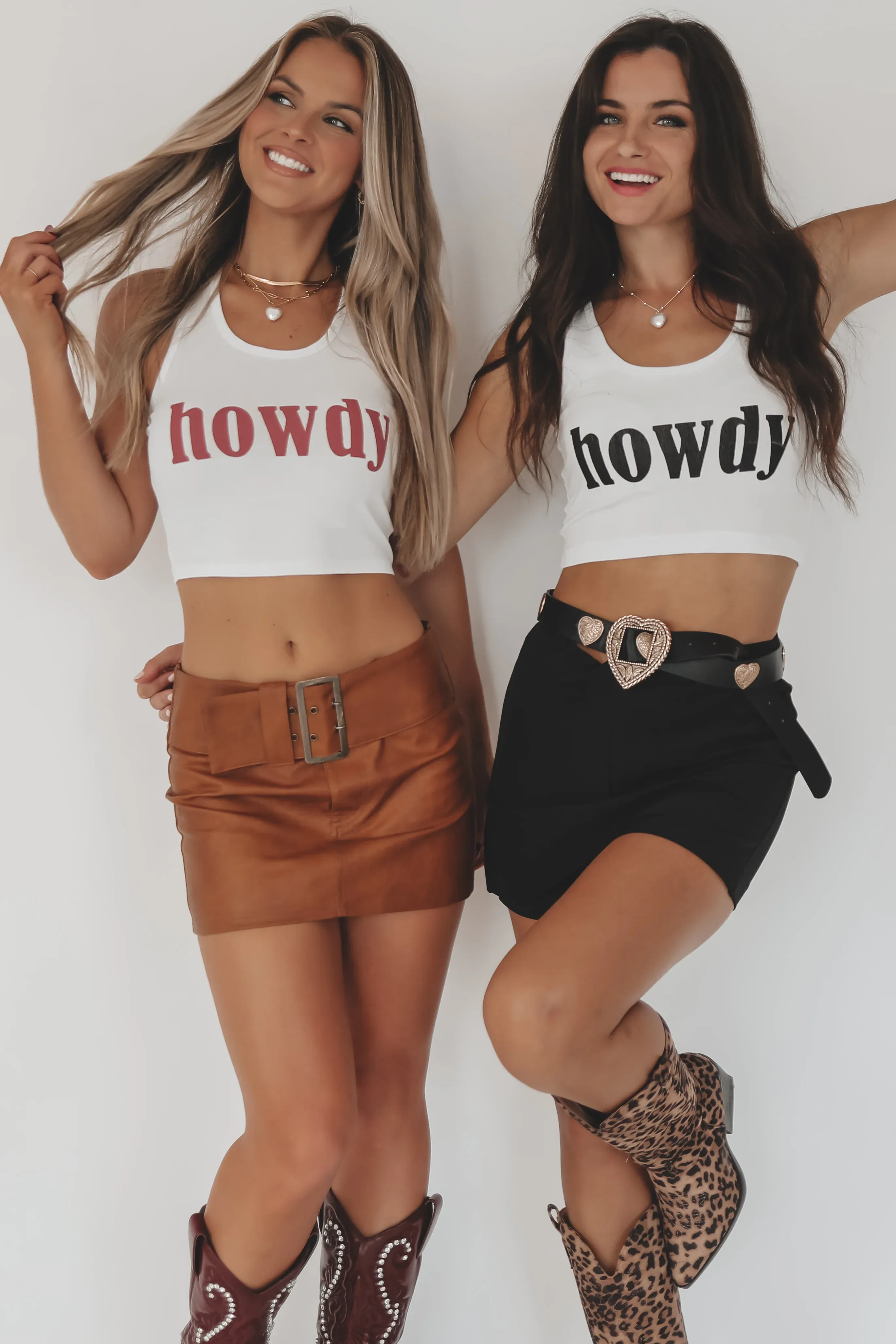 Howdy Fitted Cropped Rodeo Tank Top