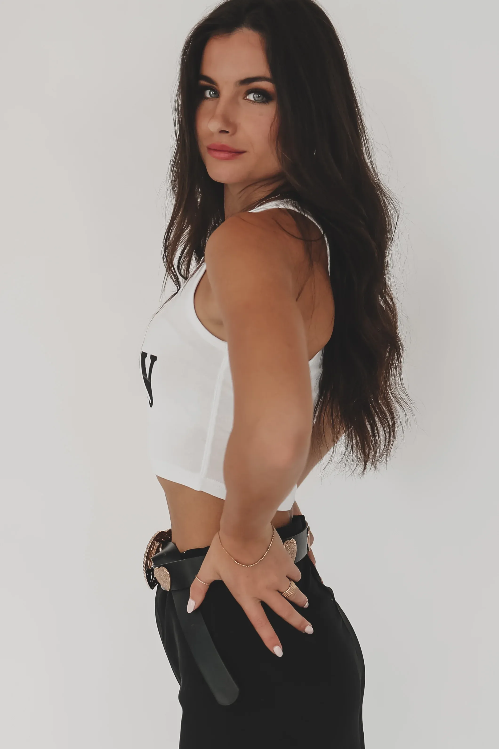 Howdy Fitted Cropped Rodeo Tank Top