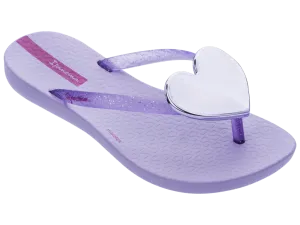 Ipanema Wave Heart Kids Flip Flop - Lilac