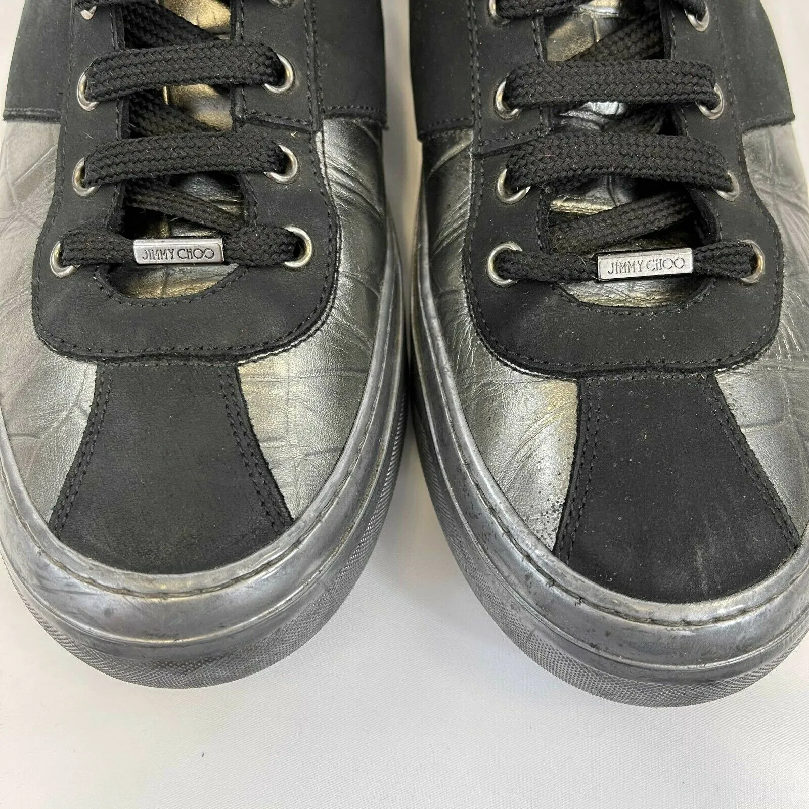Jimmy Choo - Very Good - Belgravia High Top Sneaker - Black Gunmetal - 42 US 9