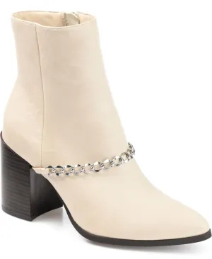 Journee Collection Women's Monicco Booties Shoes Natural Off White 7M