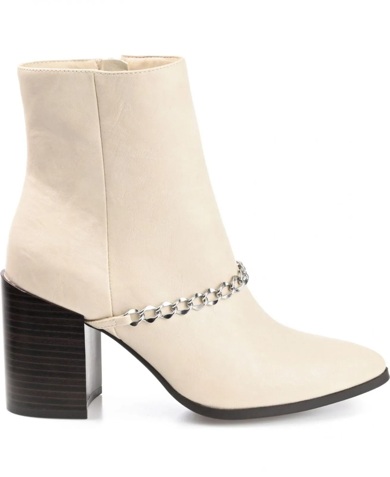 Journee Collection Women's Monicco Booties Shoes Natural Off White 7M