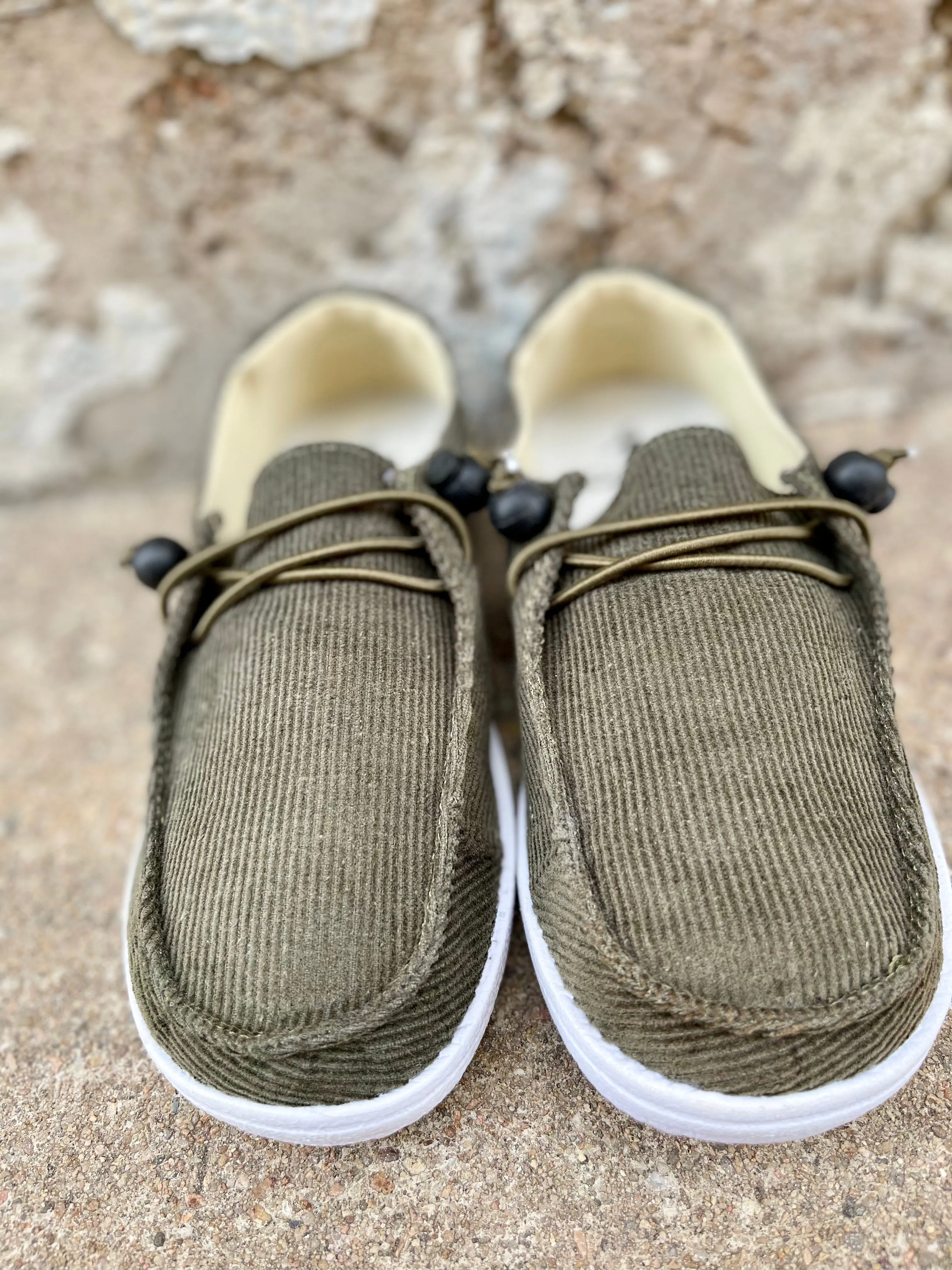 Kayak Shoe || Olive Corduroy