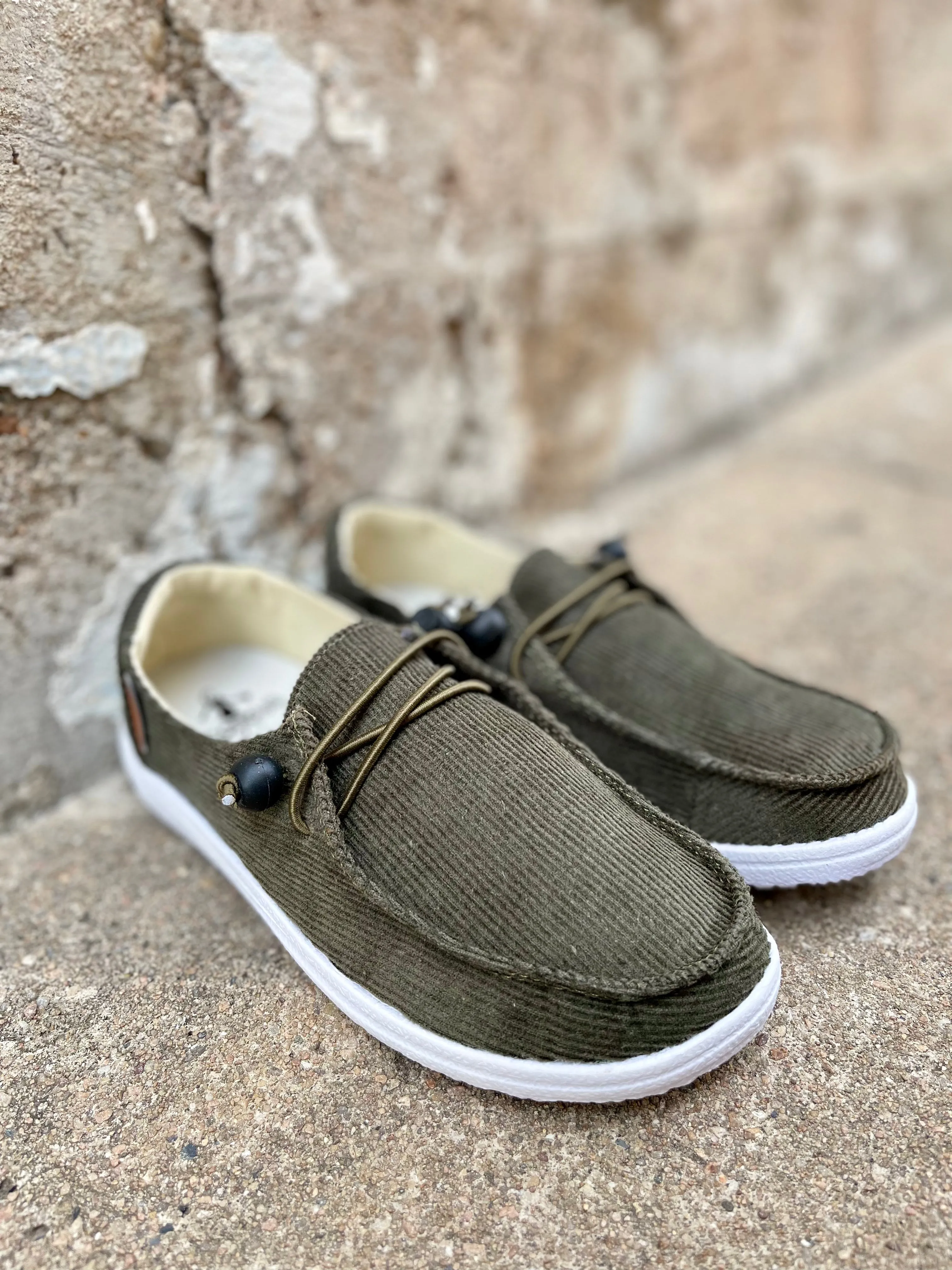 Kayak Shoe || Olive Corduroy