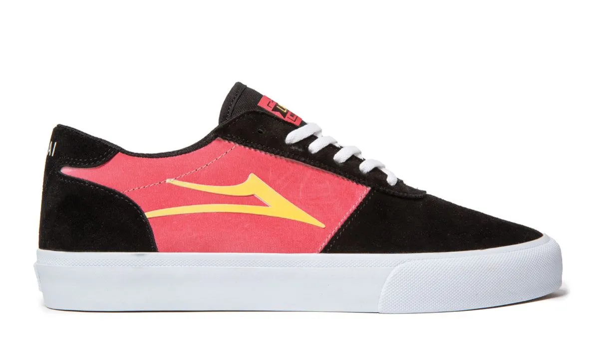 Lakai Manchester Skate Shoes - Black / Red UV