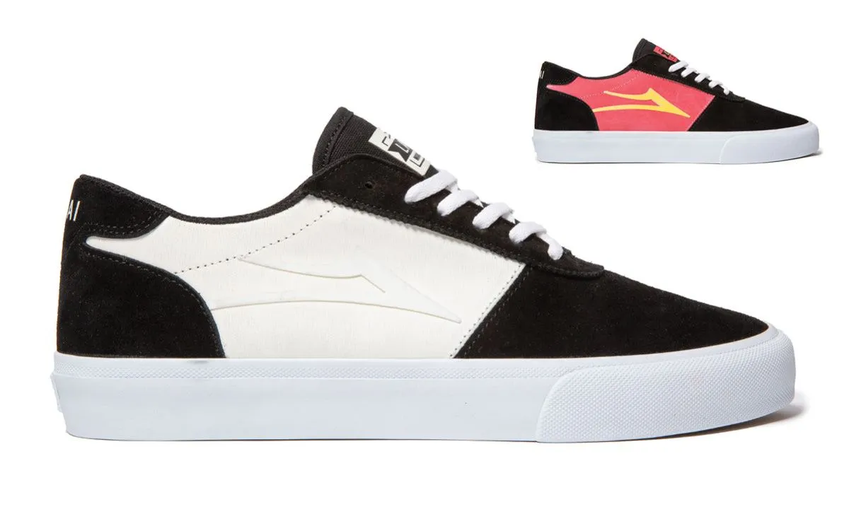 Lakai Manchester Skate Shoes - Black / Red UV