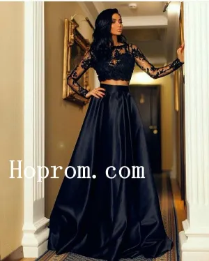 Long Sleeve Prom Dresses,High Neck Prom Dress,Evening Dress