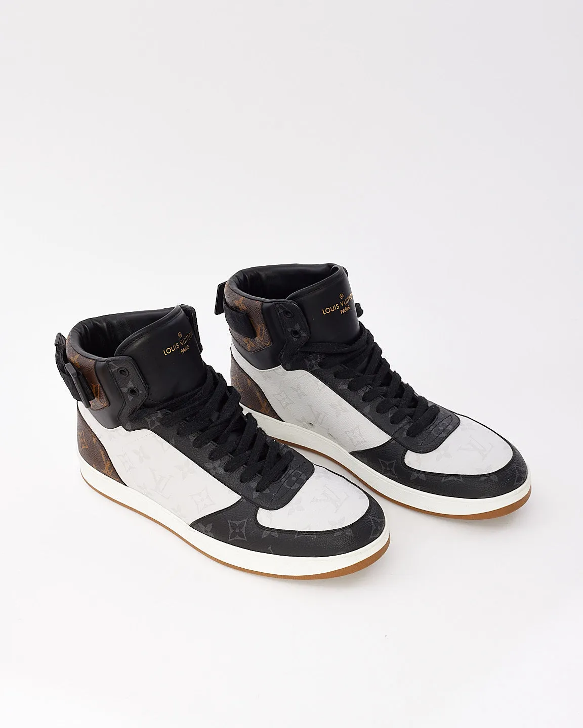 Louis Vuitton Men's Tricolor Monogram Rivoli High Top Sneaker - 9.5 MEN