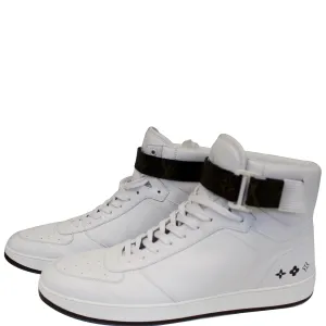 LOUIS VUITTON Rivoli Calfskin High Top Sneakers Boot White US 12