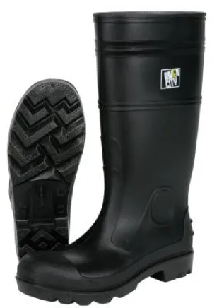 MCR Safety PVC Boot, Size 11, 16 in, Black, VBS12011