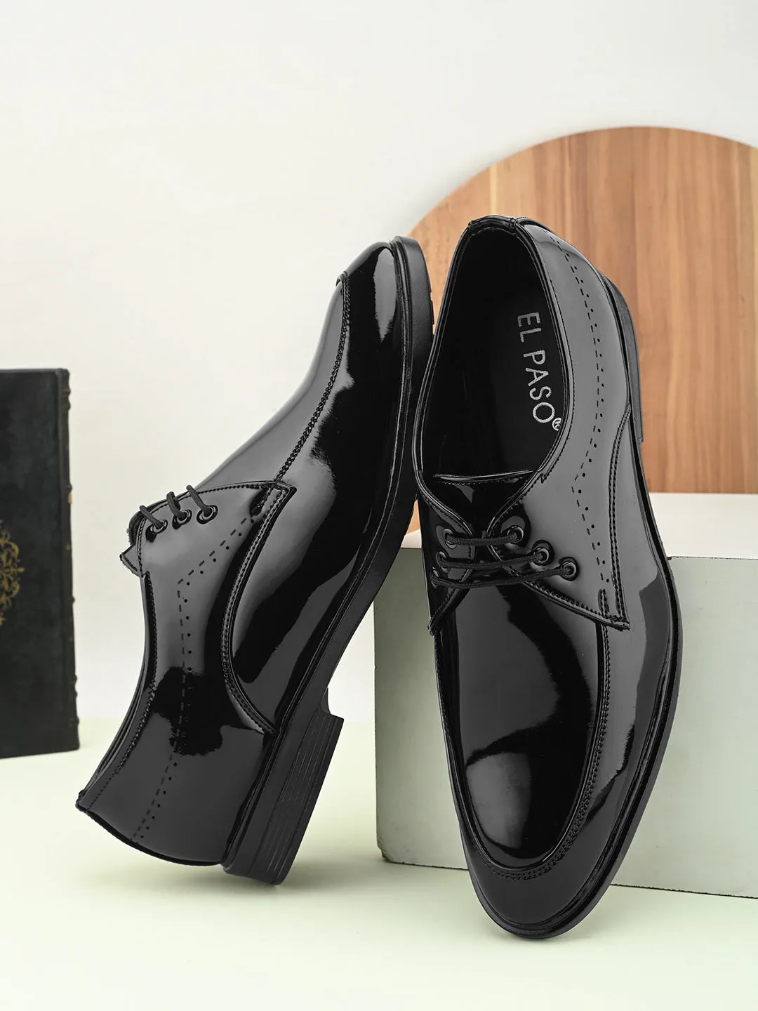 Men Synthetic Leather Lace-Ups Formal Derbys