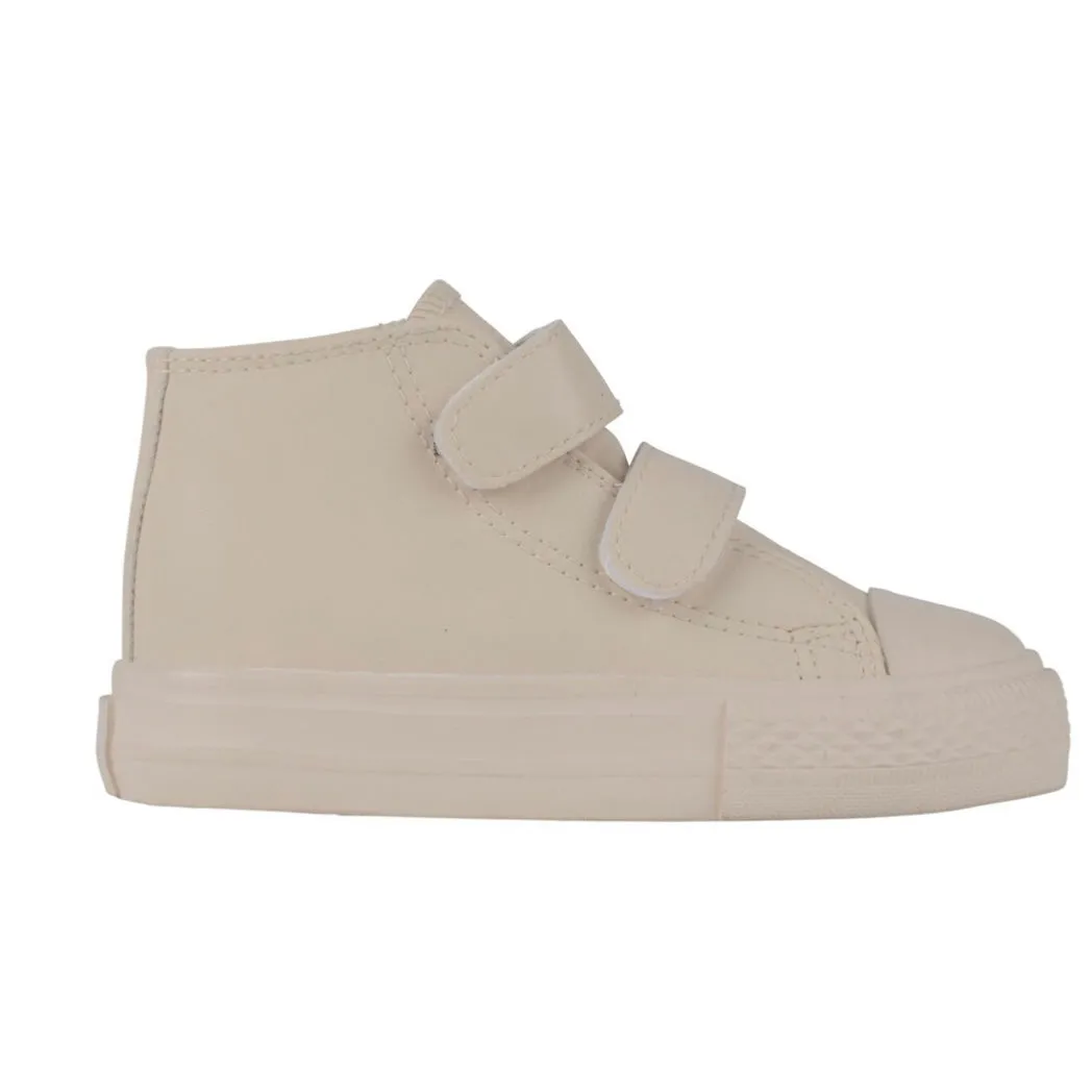 Mitch & Son DOUBLE V Beige Double Velcro High Top MS24902