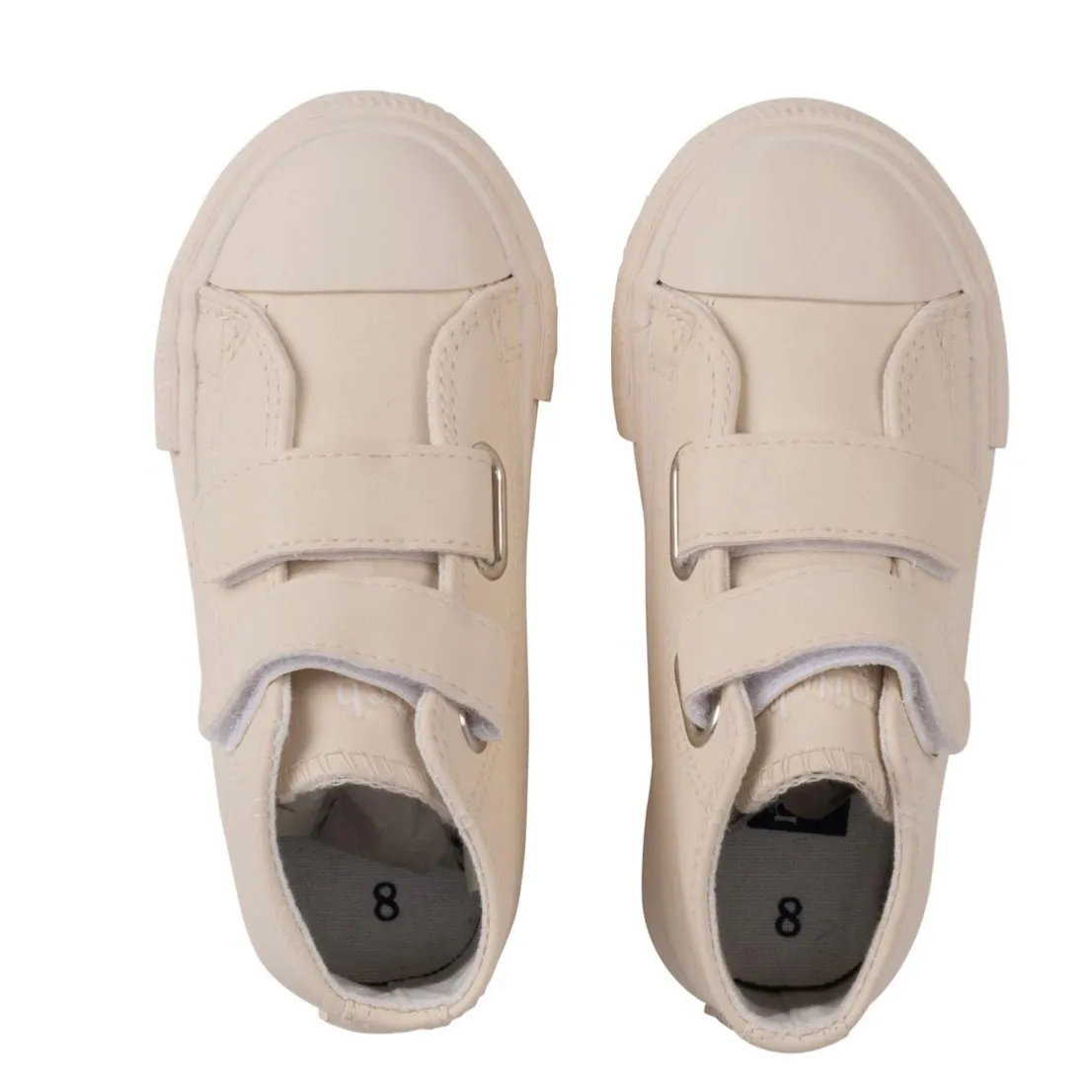 Mitch & Son DOUBLE V Beige Double Velcro High Top MS24902