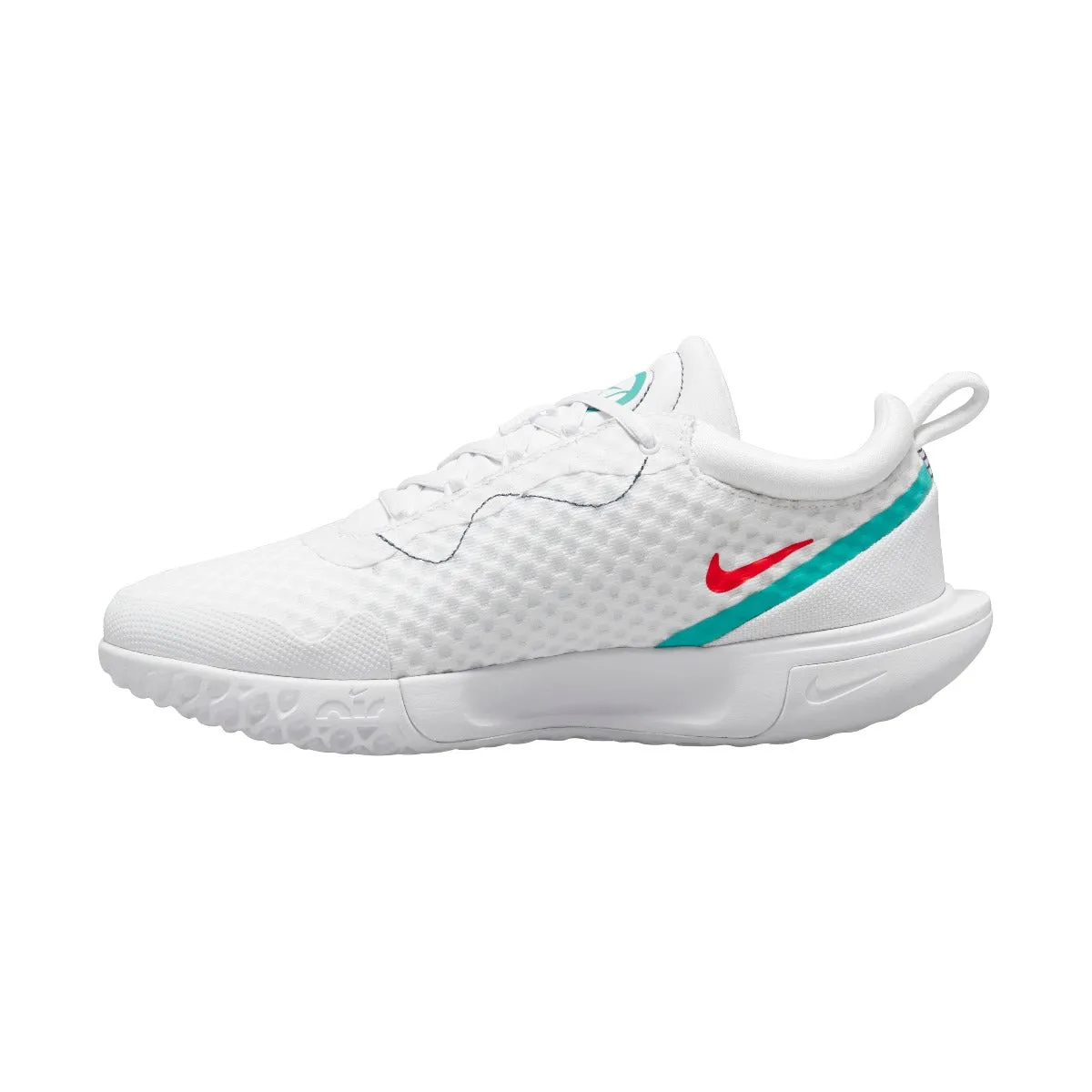 Nike Court Zoom Pro Women's Tennis Shoe (White/Red/Teal)