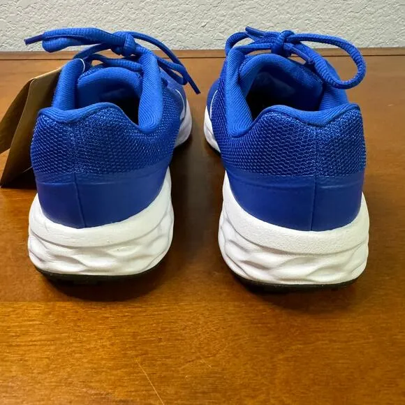 Nike Revolution 6 Big Kids Game Royal Running Shoes Blue / White Size 4Y NWT