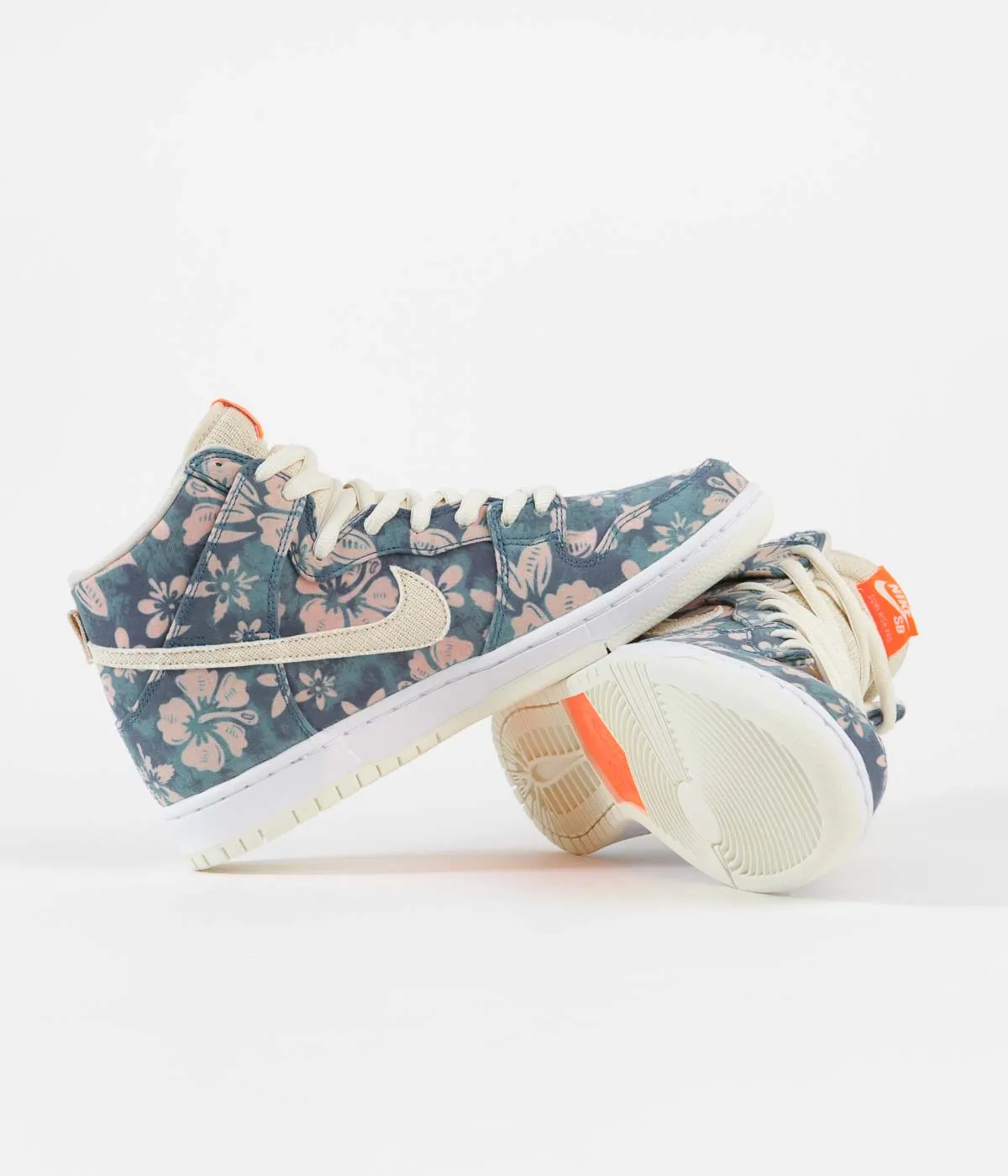 Nike SB Dunk High Pro 'Hawaii' Shoes - Aquamarine / Light Cream - Total Orange