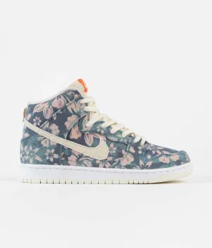 Nike SB Dunk High Pro 'Hawaii' Shoes - Aquamarine / Light Cream - Total Orange