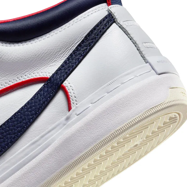 Nike SB React Leo Prm - White/Midnight Navy-University Red