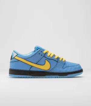 Nike SB x Powerpuff Girls Dunk Low Pro 'Bubbles' Shoes - Blue Chill / Deep Royal Blue - Active Pink