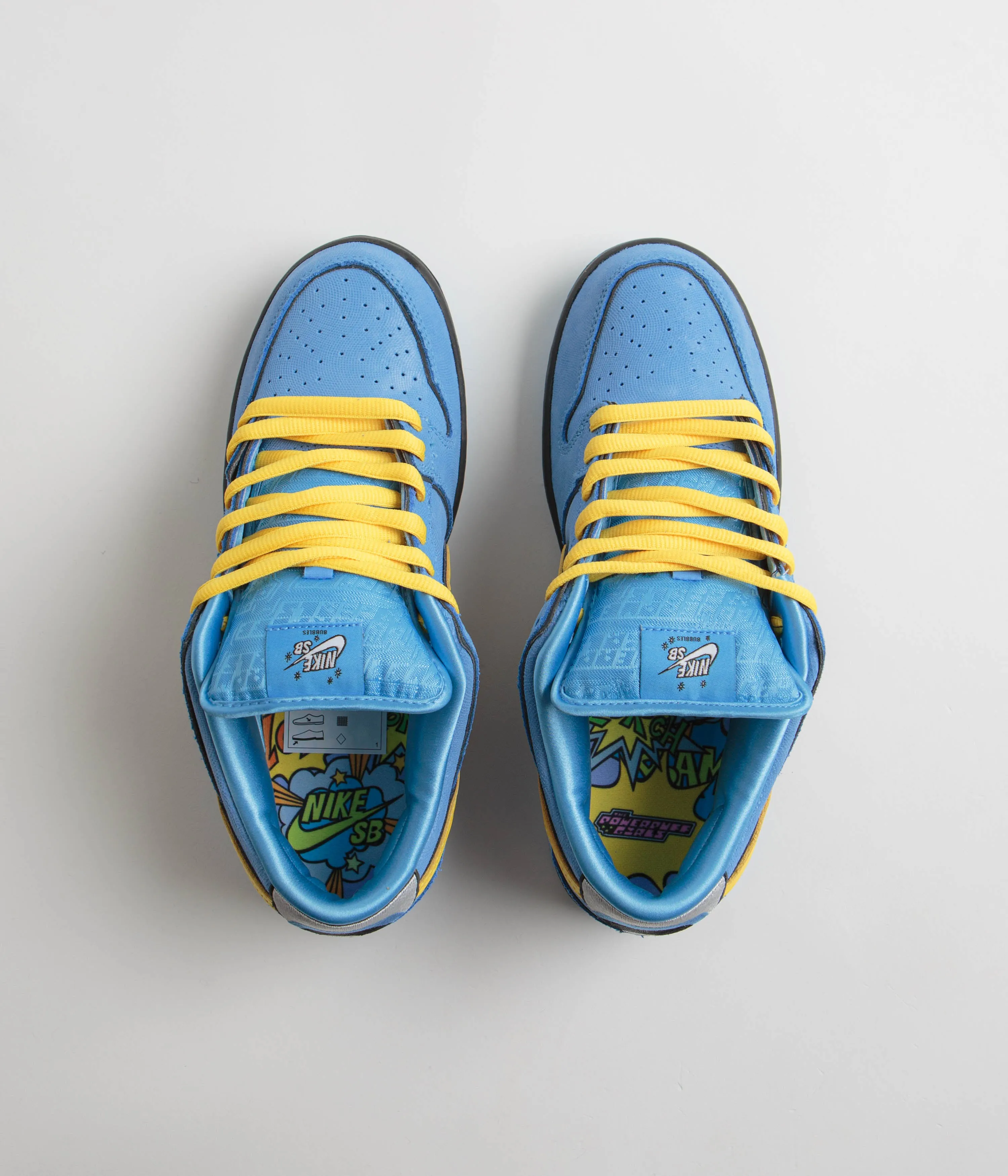 Nike SB x Powerpuff Girls Dunk Low Pro 'Bubbles' Shoes - Blue Chill / Deep Royal Blue - Active Pink