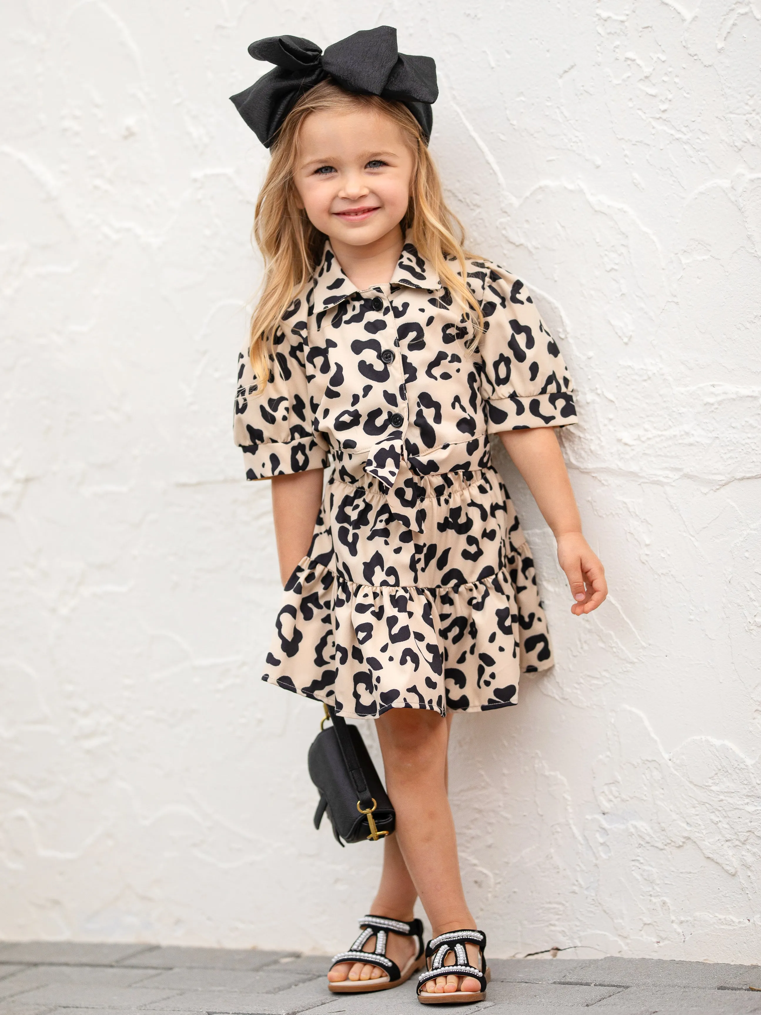 Oh What Fun Leopard Ruffle Skirt Set