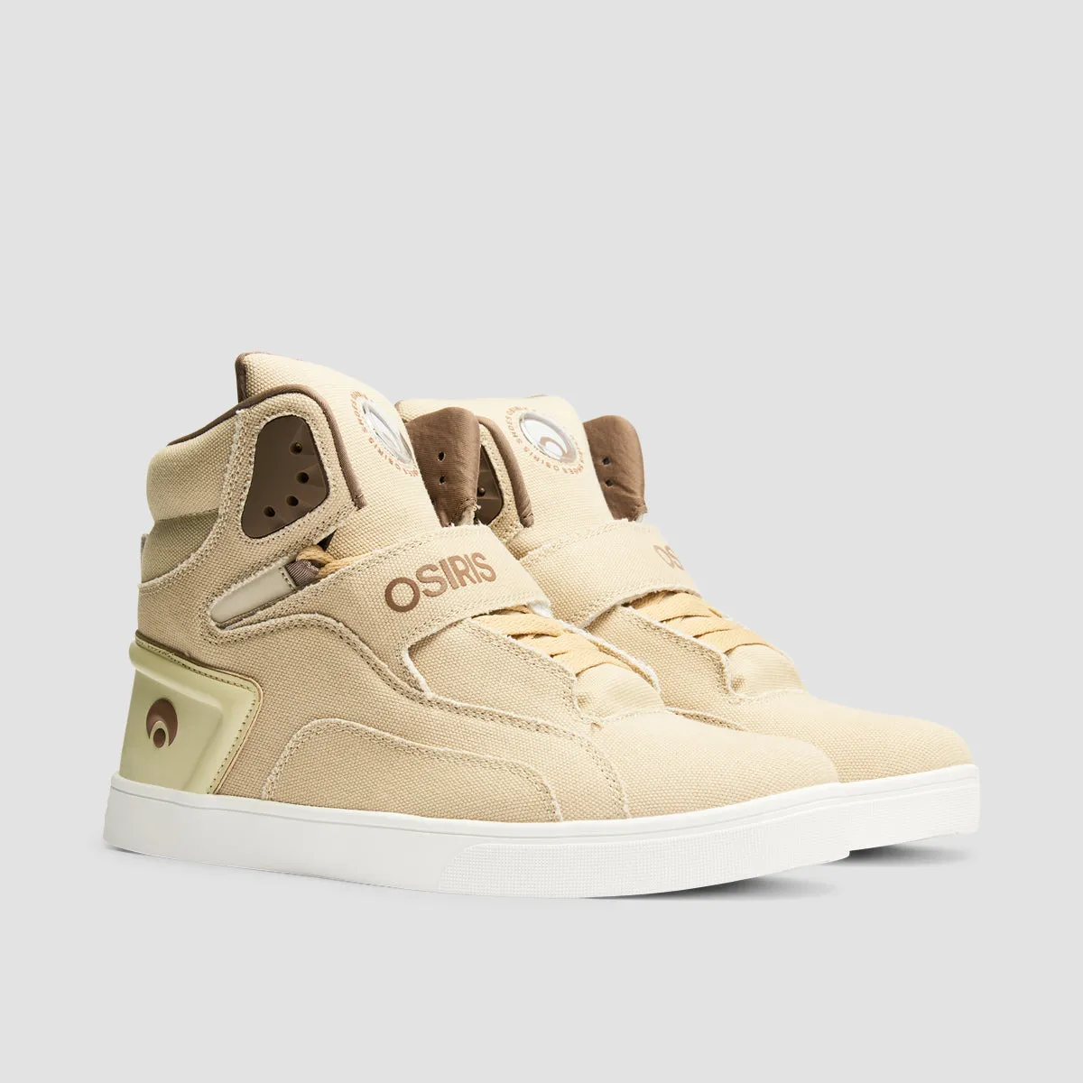Osiris Rize Ultra High Top Shoes - Sand/White/Brown
