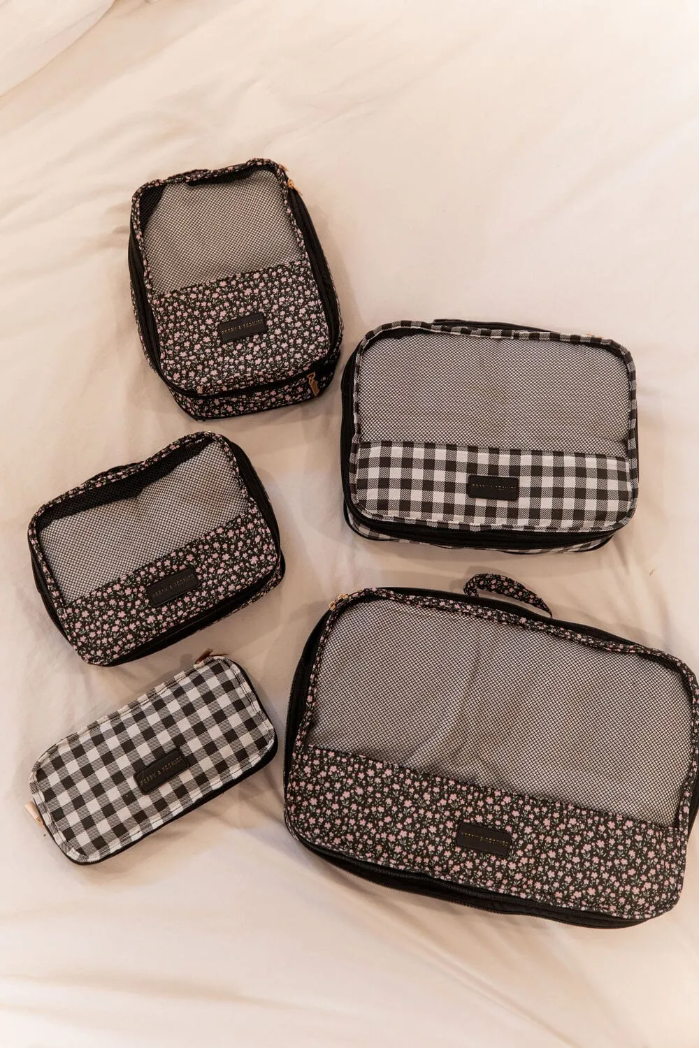 Pack-It-Up Five Piece Packing Cube Set Black Floral