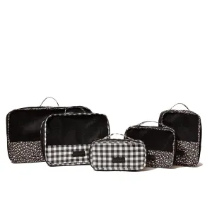 Pack-It-Up Five Piece Packing Cube Set Black Floral