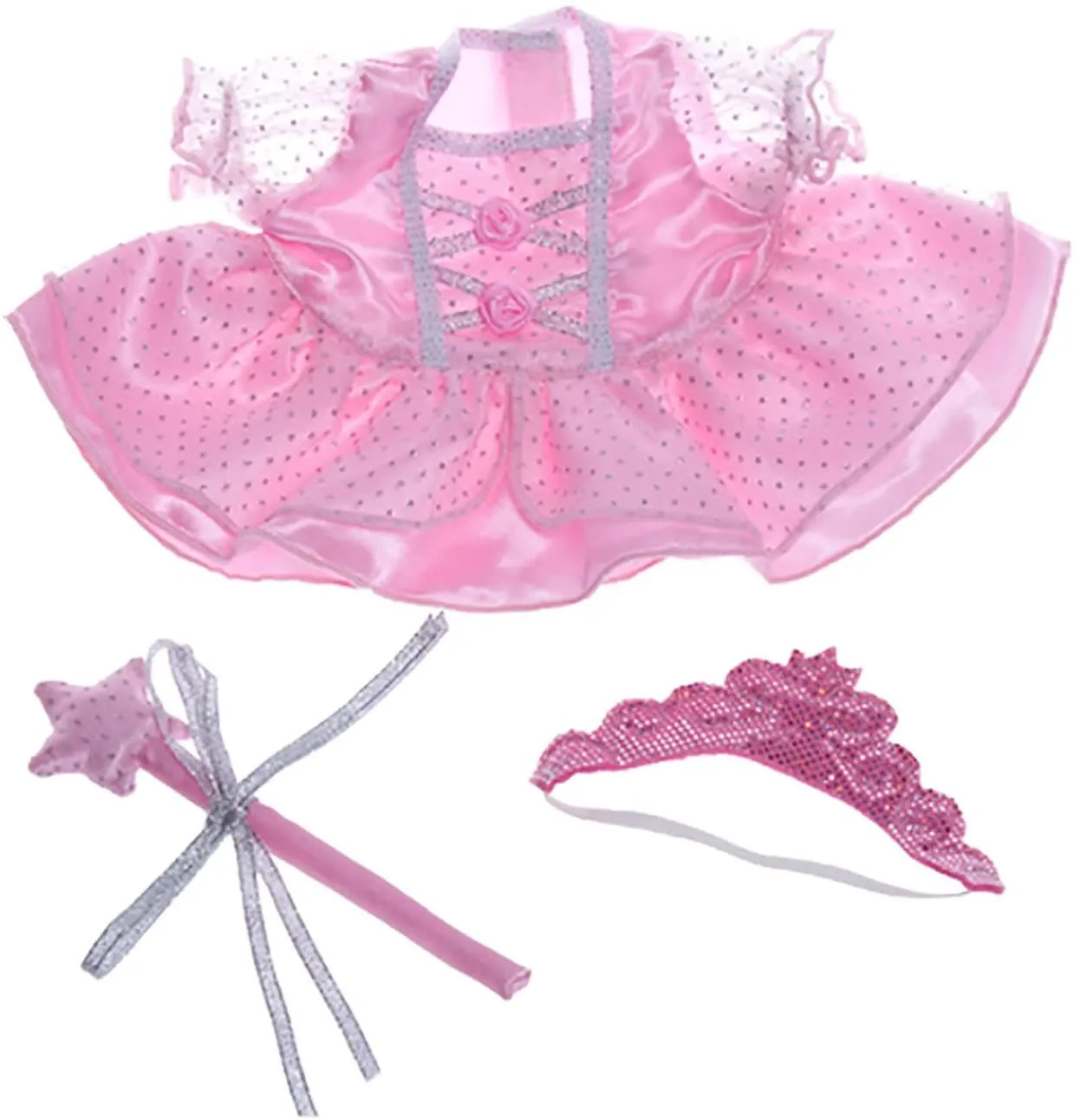 Pink Fairy Dress w/Tiara & Wand Gift Set