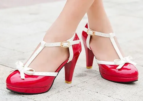 PU Sapato Sweet Princess High Heel Summer Shoes