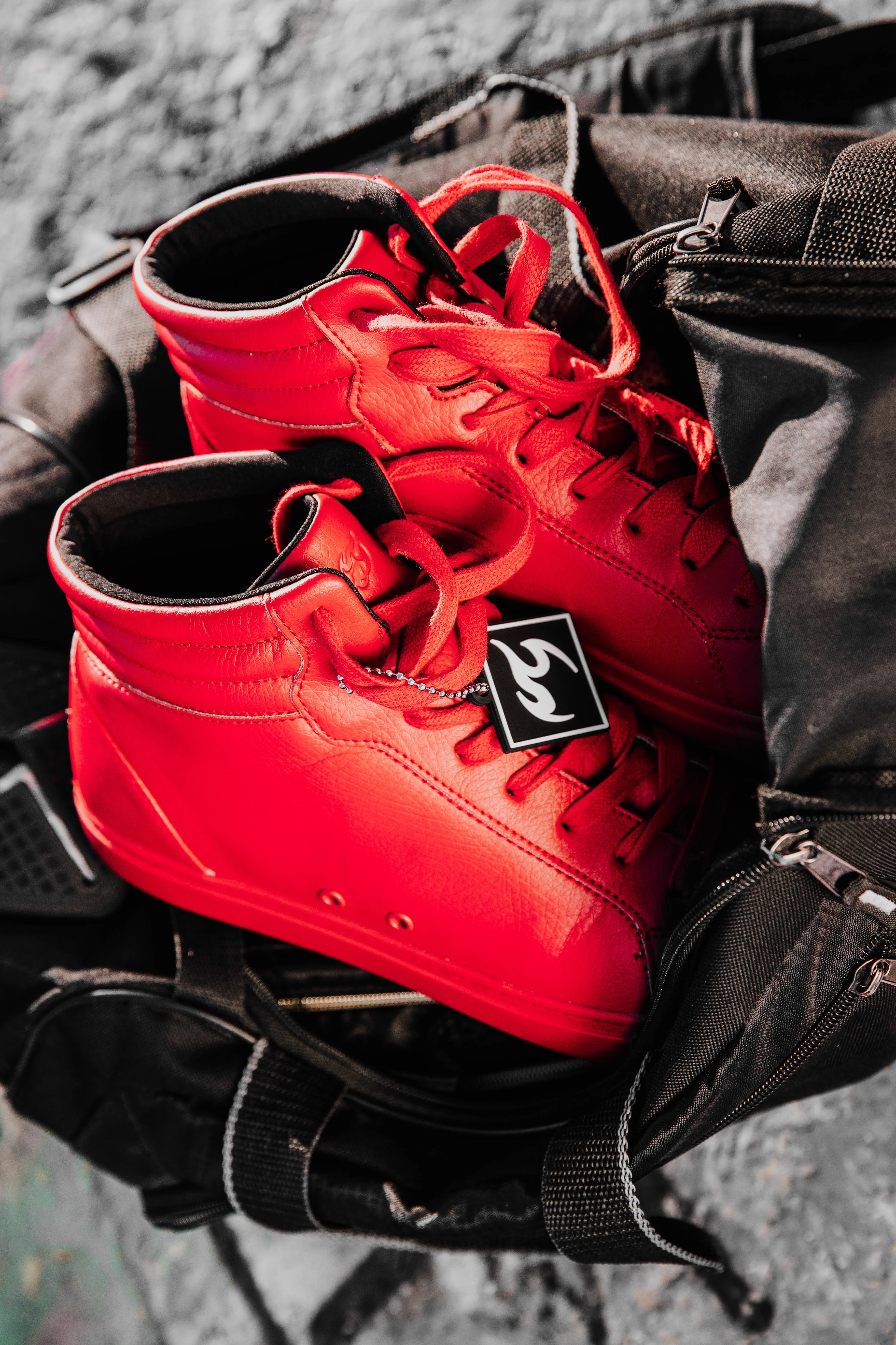 Red High Tops | Fuego Dance