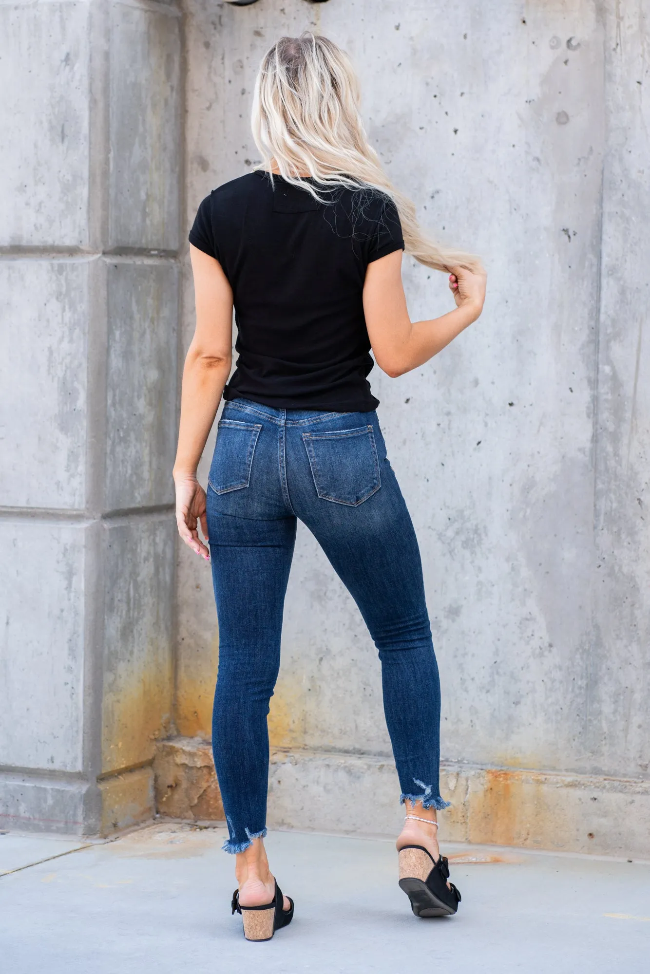 Richmond High Rise Button Fly Ankle Skinny