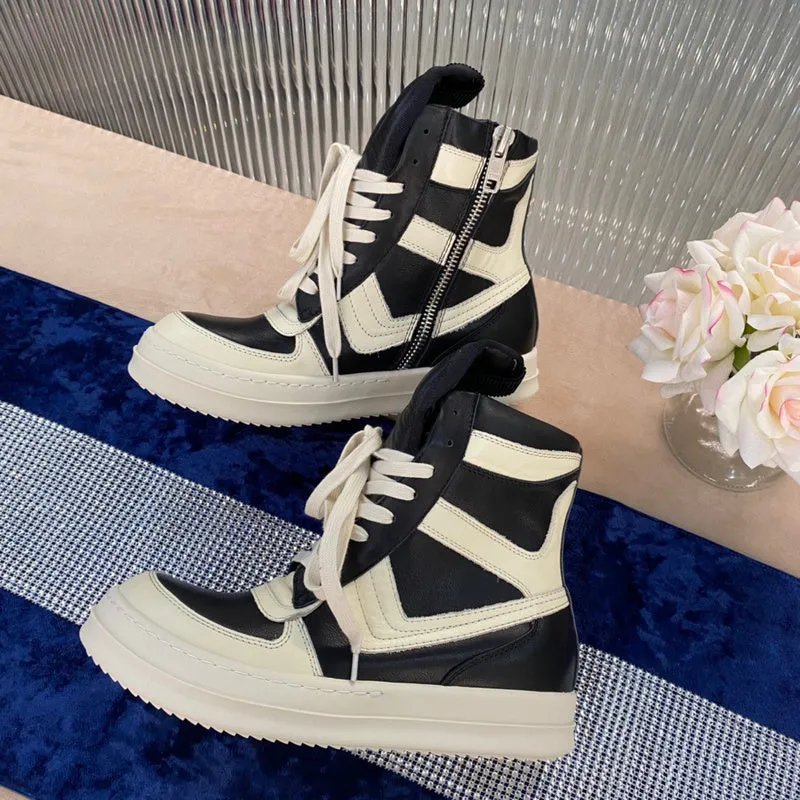 Rick Owens Geobasket Sneakers - Black and White