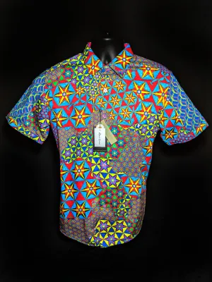 Robert Graham Prism Limited Edition Short Sleeve Shirt. Medium Size