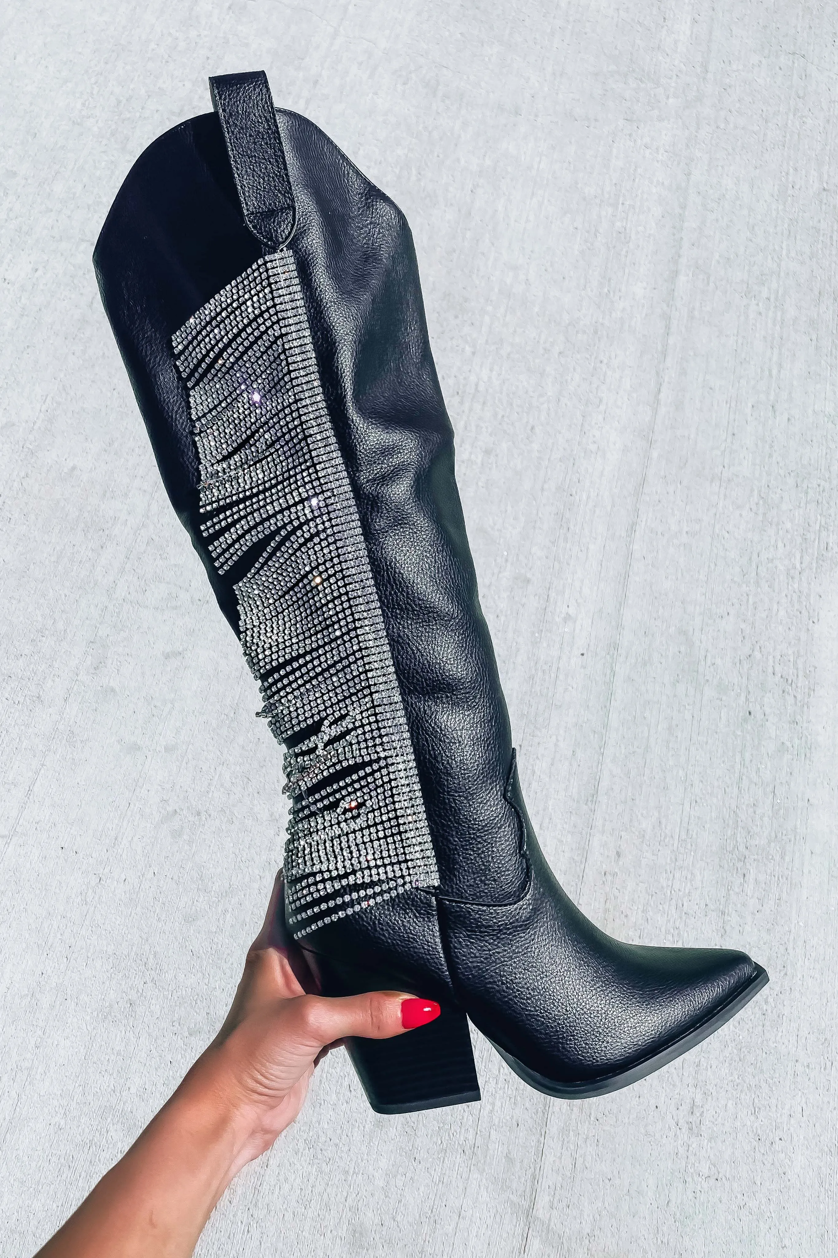 Rodeo Rhinestone Fringe Western Boots