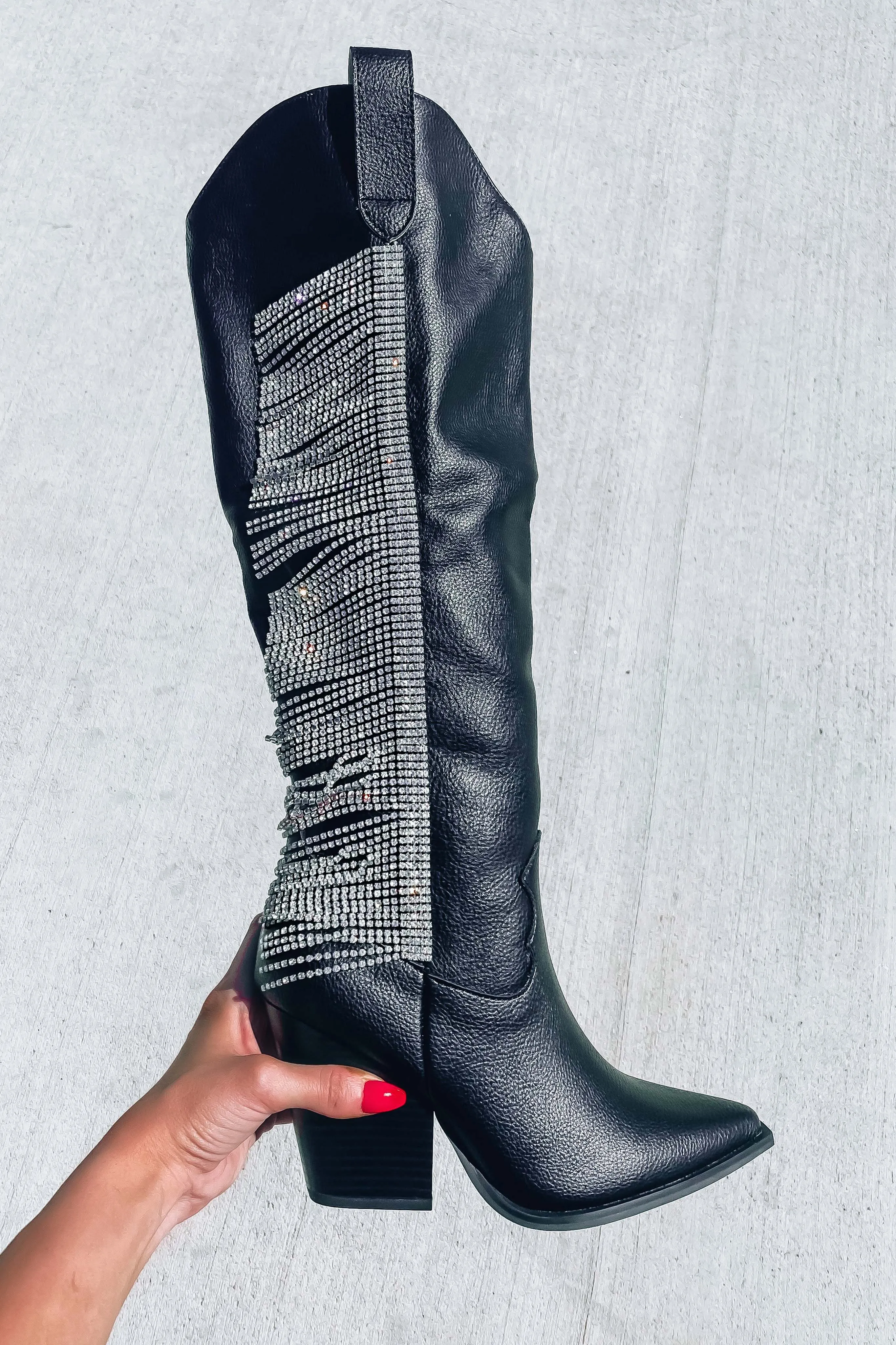 Rodeo Rhinestone Fringe Western Boots