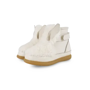 Roumi Shoes | Rabbit | Off White Soft Faux Fur