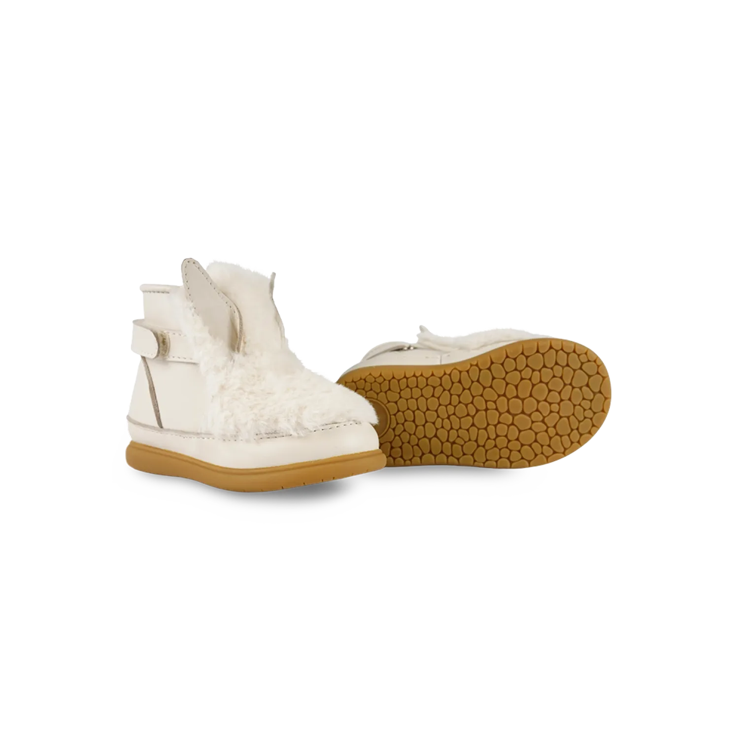 Roumi Shoes | Rabbit | Off White Soft Faux Fur