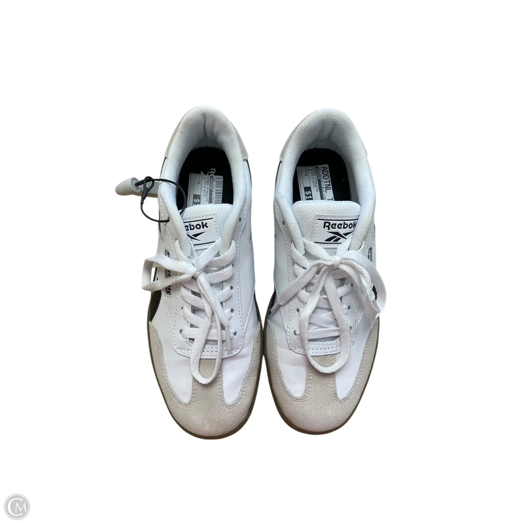 Shoes Athletic By Reebok In Black & White, Size: 8