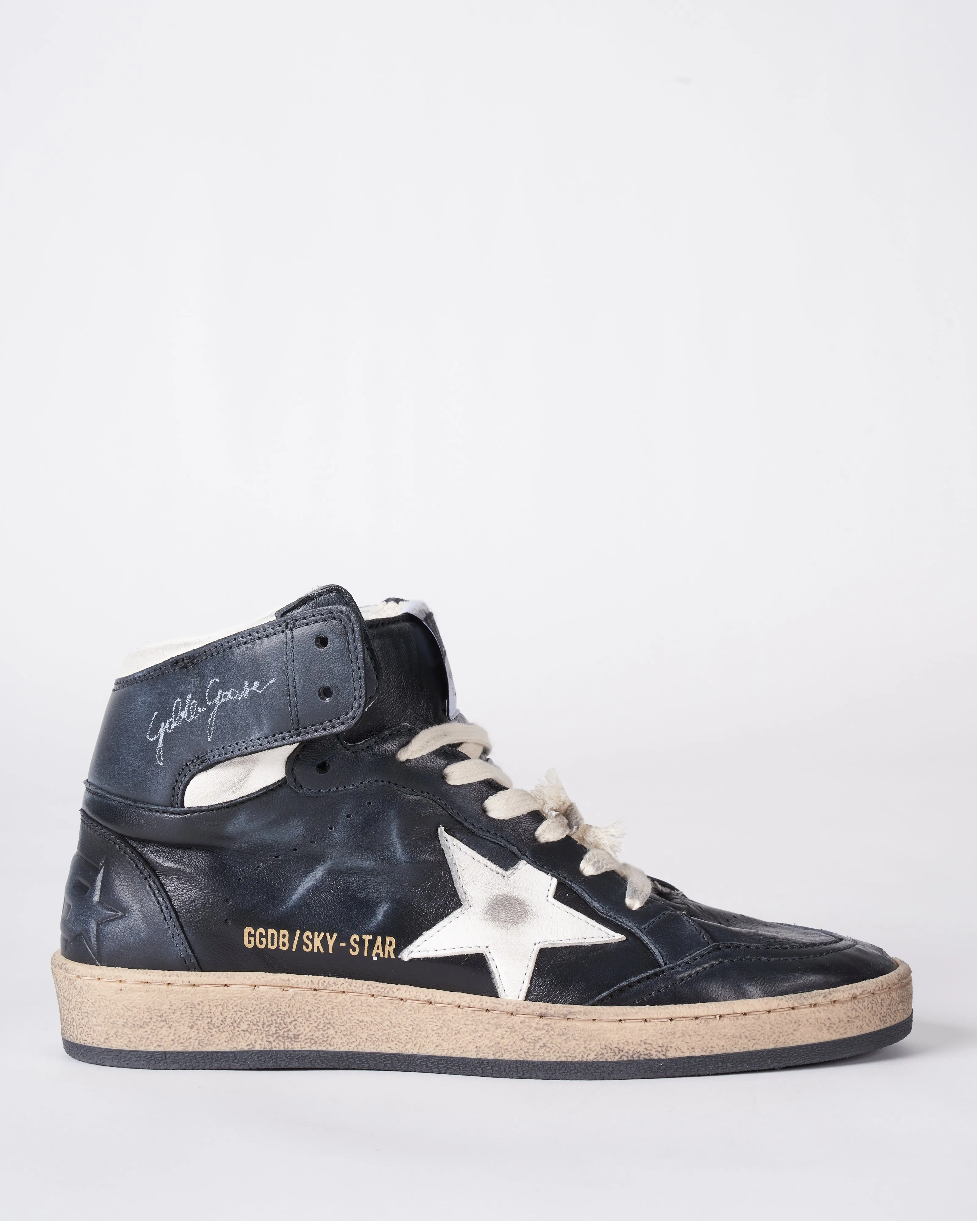 sky star nappa upper and star - black/white 80203