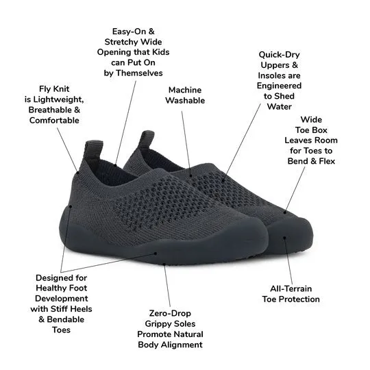 Stonz Baby and Kids' Roamer Water Shoes -  Charcoal